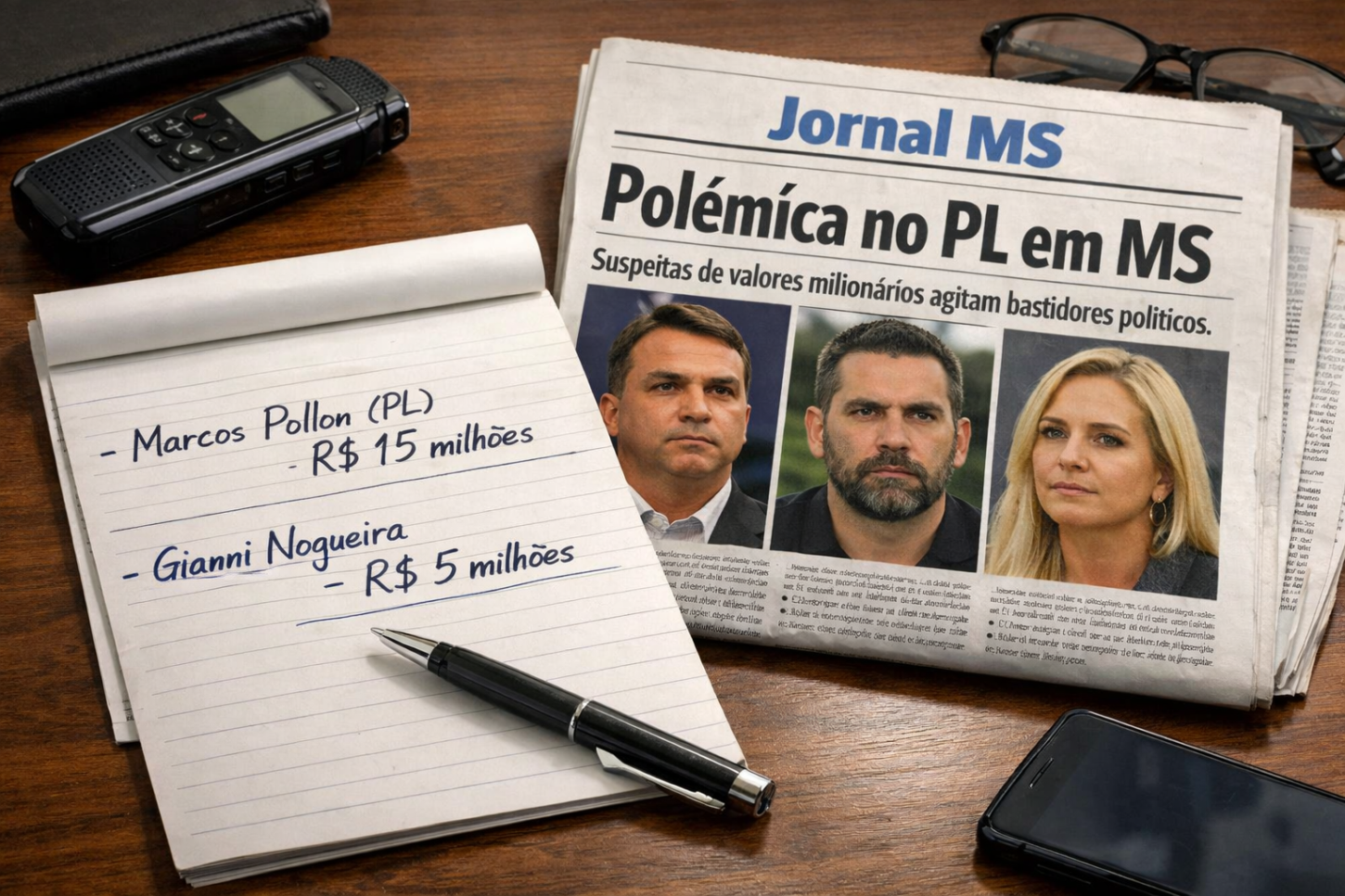 Anotações atribuídas a Flávio Bolsonaro citam valores milionários e geram controvérsia no PL