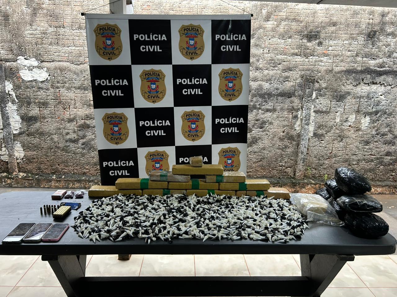 Operação Estrada Trancada apreende quase 2 mil porções de drogas e prende dois suspeitos em Brasnorte