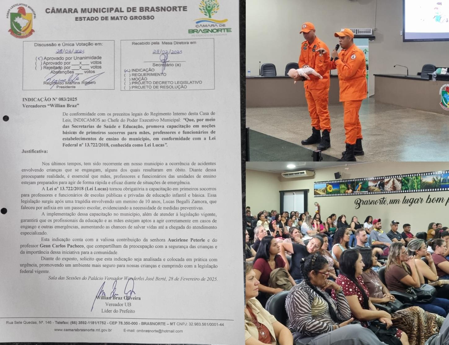 Por indicação do Vereador Willian Braz, Prefeitura de Brasnorte capacita profissionais da educação em Primeiros Socorros