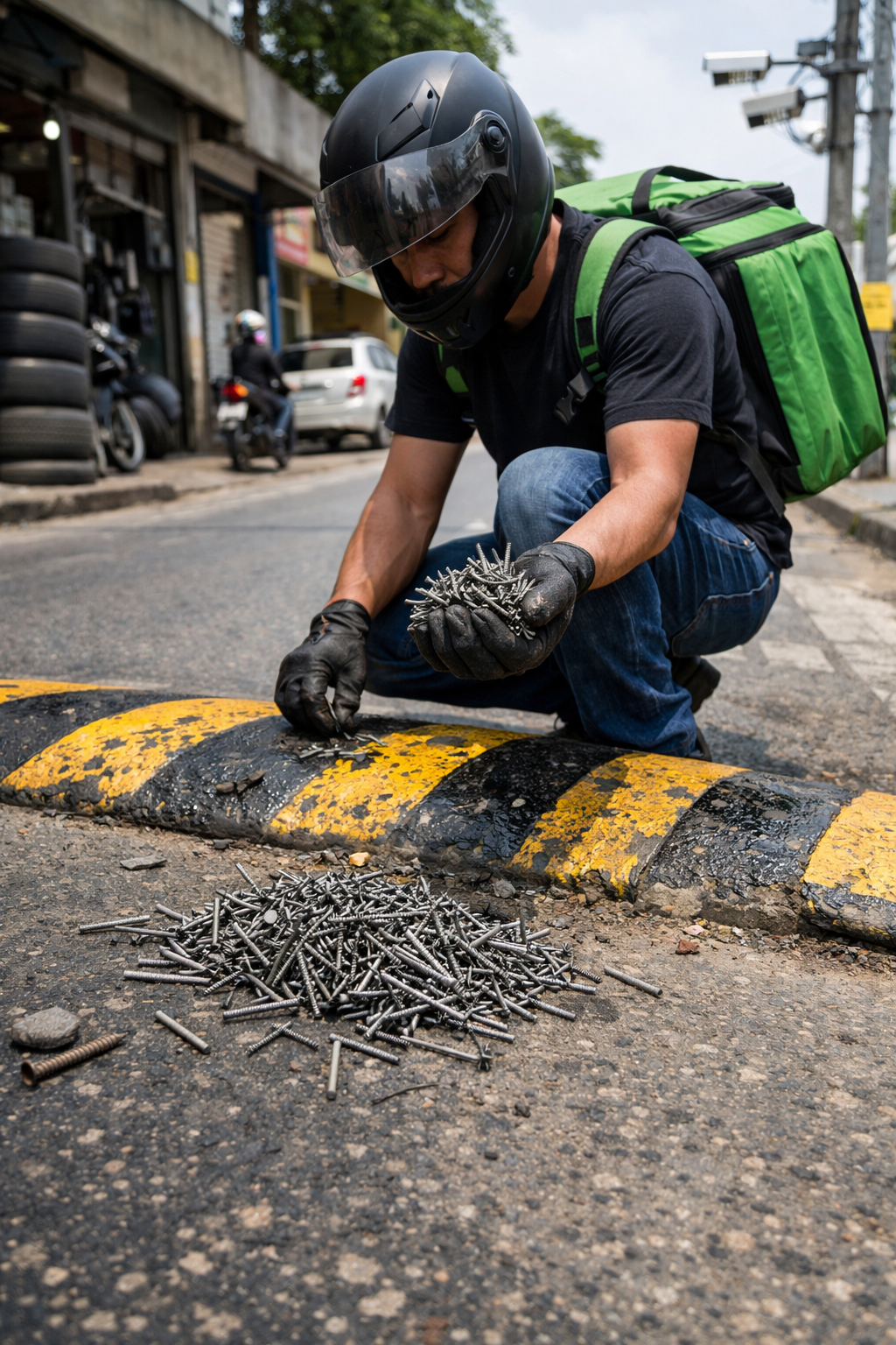 Pregos espalhados em vias preocupam motoristas e levantam suspeitas de ação intencional