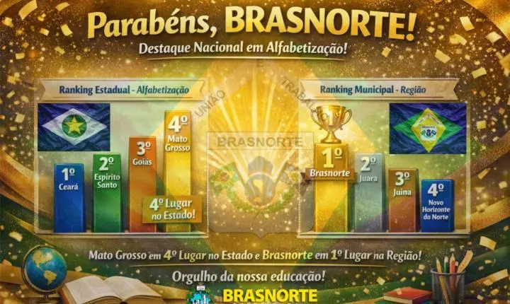 Brasnorte conquistou novamente o selo ouro da educação 