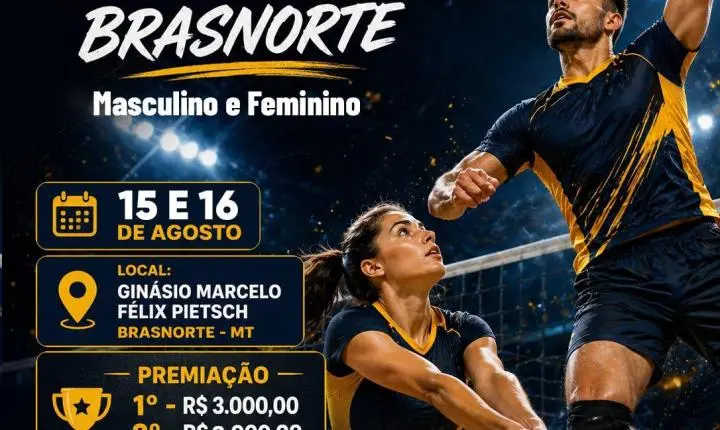 Copa Regional de Voleibol de Brasnorte chega à 6ª edição com inclusão do feminino